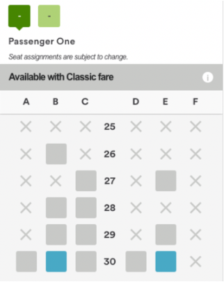 Seat map lacked legend clarity